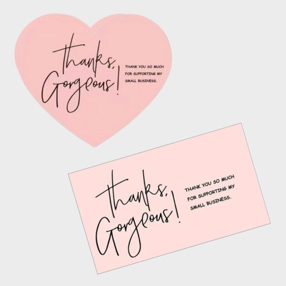 100 Assorted  Hearts Shape &  bussines Thank you cards - Picture 6 of 7